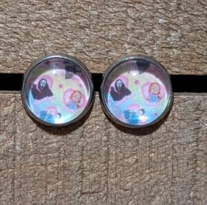 💟 Rainbow Classic Horror Killer Handmade Stud Earrings Handm